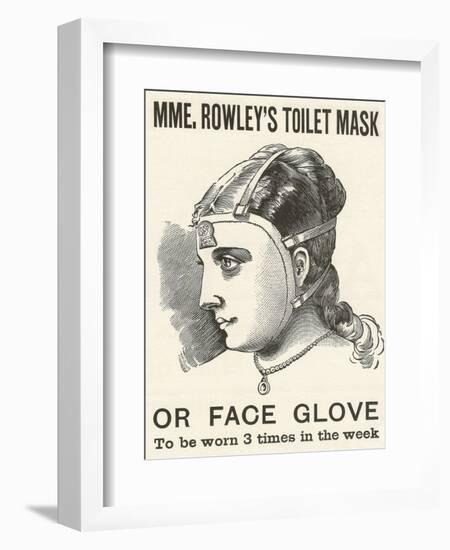 Victorian Advertisement for Women's Face Mask-null-Framed Giclee Print