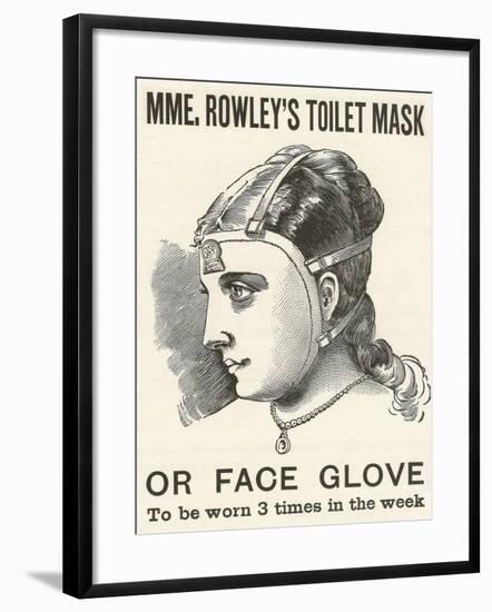 Victorian Advertisement for Women's Face Mask-null-Framed Giclee Print