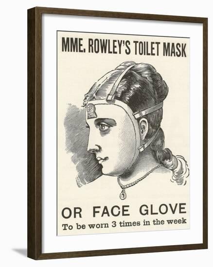 Victorian Advertisement for Women's Face Mask-null-Framed Giclee Print