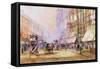 Victorian Afternoon, Regent Street, C.1885-John Sutton-Framed Stretched Canvas