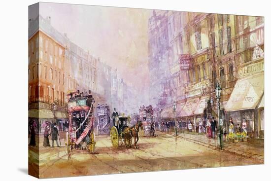 Victorian Afternoon, Regent Street, C.1885-John Sutton-Stretched Canvas