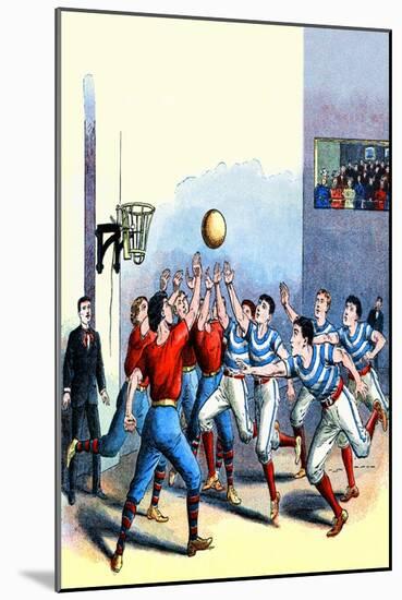 Victorian Basketball-null-Mounted Art Print