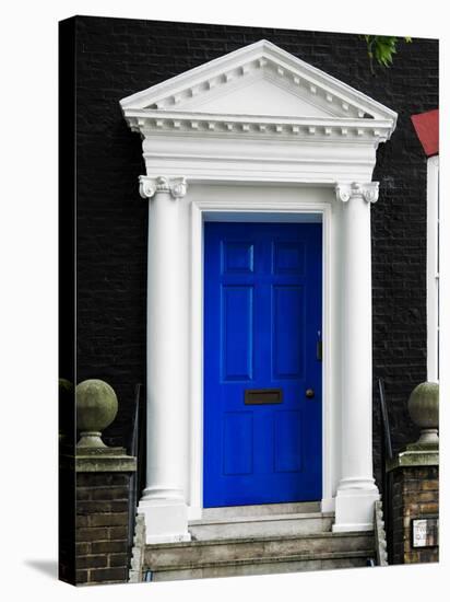 Victorian Blue Door - Architecure & Buildings - London - UK - England - United Kingdom - Europe-Philippe Hugonnard-Stretched Canvas