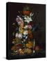 Victorian Bouquet, C.1850-55 (Oil on Canvas)-Severin Roesen-Stretched Canvas