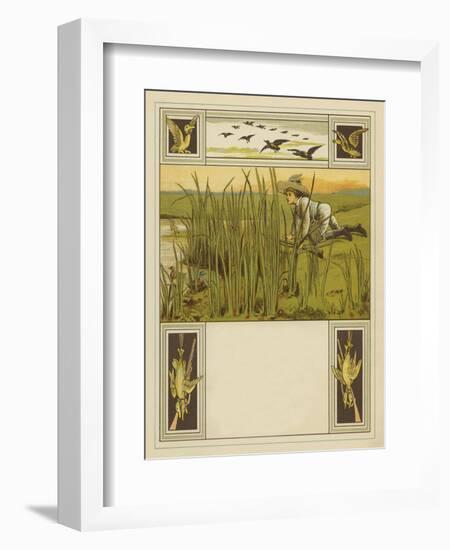 Victorian boy hunting ducks-John George Sowerby-Framed Giclee Print