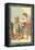 Victorian Boy with Punch and Judy Show for Dog-null-Framed Stretched Canvas