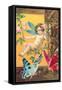 Victorian Cherub Swinging in Roses-null-Framed Stretched Canvas