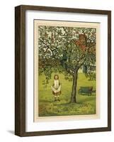 Victorian children collecting apples-John George Sowerby-Framed Giclee Print