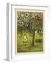 Victorian children collecting apples-John George Sowerby-Framed Giclee Print