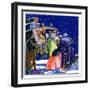 "Victorian Christmas Scene,"December 1, 1931-Kraske-Framed Giclee Print