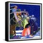 "Victorian Christmas Scene,"December 1, 1931-Kraske-Framed Stretched Canvas