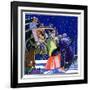 "Victorian Christmas Scene,"December 1, 1931-Kraske-Framed Giclee Print