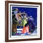 "Victorian Christmas Scene,"December 1, 1931-Kraske-Framed Giclee Print