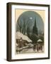 Victorian Christmas Scene with Band Playing in the Snow-John Brandard-Framed Premium Giclee Print