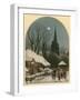 Victorian Christmas Scene with Band Playing in the Snow-John Brandard-Framed Premium Giclee Print