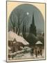 Victorian Christmas Scene with Band Playing in the Snow-John Brandard-Mounted Premium Giclee Print