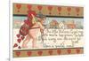 Victorian Cupid Delivering Mail-null-Framed Art Print