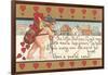 Victorian Cupid Delivering Mail-null-Framed Art Print