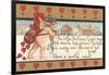 Victorian Cupid Delivering Mail-null-Framed Art Print