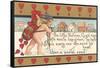 Victorian Cupid Delivering Mail-null-Framed Stretched Canvas