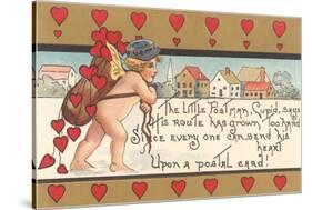 Victorian Cupid Delivering Mail-null-Stretched Canvas