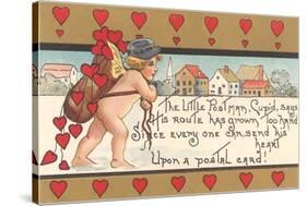 Victorian Cupid Delivering Mail-null-Stretched Canvas