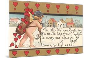 Victorian Cupid Delivering Mail-null-Mounted Art Print