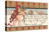 Victorian Cupid Delivering Mail-null-Stretched Canvas