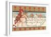 Victorian Cupid Delivering Mail-null-Framed Art Print