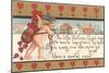 Victorian Cupid Delivering Mail-null-Mounted Art Print