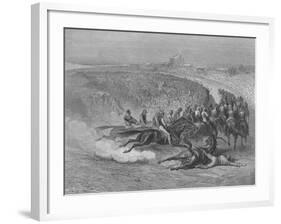 Victorian Derby at Tattenham Corner, 1872-Gustave Doré-Framed Giclee Print