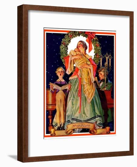 "Victorian Family at Christmas,"December 29, 1934-Joseph Christian Leyendecker-Framed Giclee Print