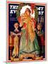 "Victorian Family at Christmas," Saturday Evening Post Cover, December 29, 1934-Joseph Christian Leyendecker-Mounted Giclee Print