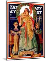 "Victorian Family at Christmas," Saturday Evening Post Cover, December 29, 1934-Joseph Christian Leyendecker-Mounted Giclee Print