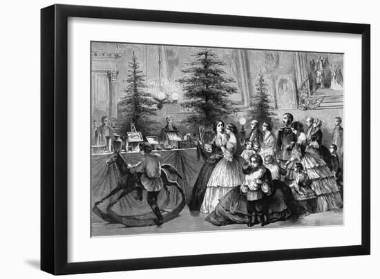 Victorian Family Gathering around a Christmas Tree-null-Framed Giclee Print