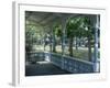 Victorian Front Porch W. Rocker and Other Gingerbread Houses in Background-Alfred Eisenstaedt-Framed Photographic Print