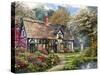 Victorian Garden Cottage-Dominic Davison-Stretched Canvas