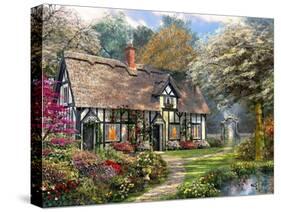 Victorian Garden Cottage-Dominic Davison-Stretched Canvas