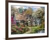 Victorian Garden Cottage-Dominic Davison-Framed Art Print