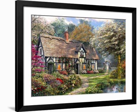 Victorian Garden Cottage-Dominic Davison-Framed Art Print