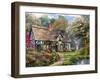 Victorian Garden Cottage-Dominic Davison-Framed Art Print