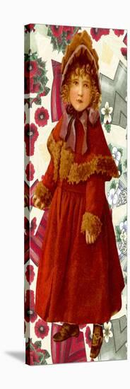 Victorian Girl Christmas-Vintage Apple Collection-Stretched Canvas