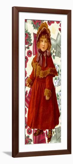 Victorian Girl Christmas-Vintage Apple Collection-Framed Giclee Print