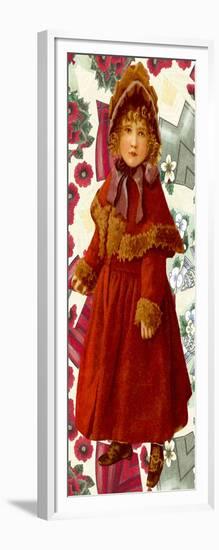 Victorian Girl Christmas-Vintage Apple Collection-Framed Giclee Print