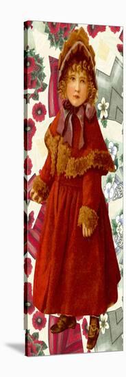 Victorian Girl Christmas-Vintage Apple Collection-Stretched Canvas