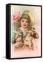 Victorian Girl with Rabbits-null-Framed Stretched Canvas