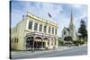 Victorian Historical Building and St. Lukes Church-Michael-Stretched Canvas