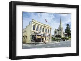 Victorian Historical Building and St. Lukes Church-Michael-Framed Photographic Print