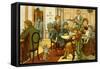 Victorian holidays - refreshments in the buffet-Thomas Crane-Framed Stretched Canvas