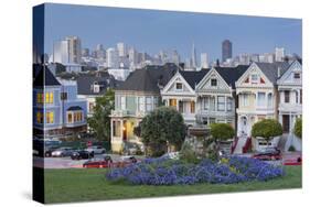 Victorian Houses at the Alamo Square, San Francisco, California, Usa-Rainer Mirau-Stretched Canvas